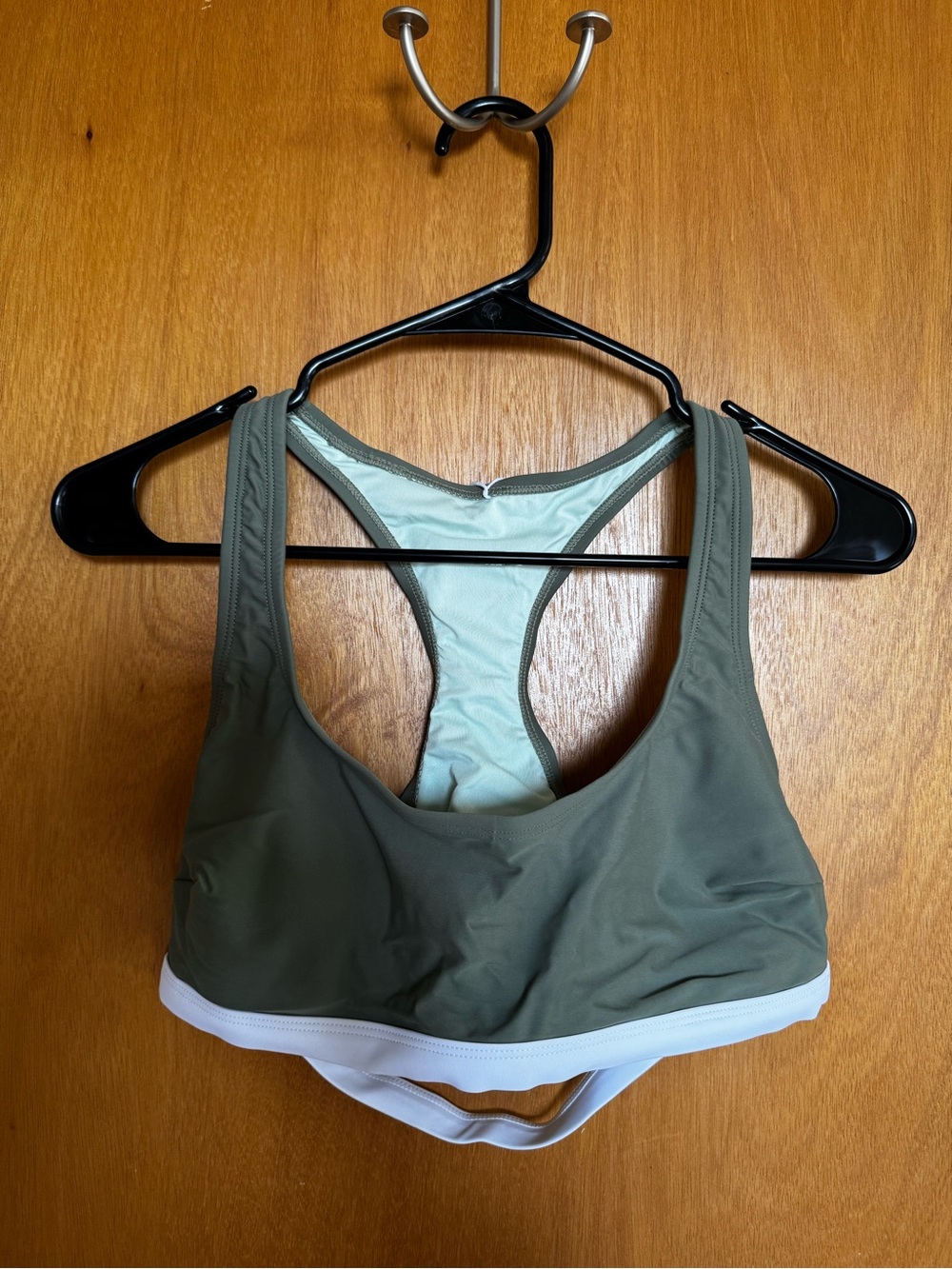 Cupshe Olive Green Bikini Set Top with Razorback Top and Matching Bottoms
